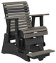 Poly Plain Glider, Coastal Gray & Black, 2 Foot, Balcony