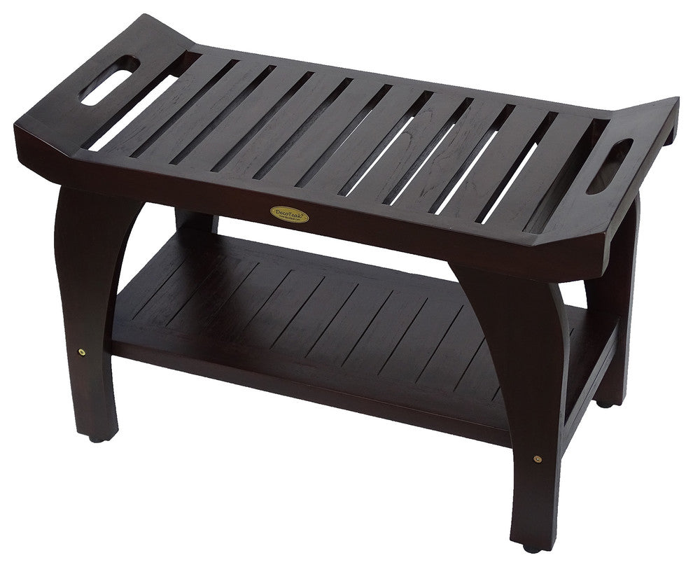 Tranquility Eastern Style Shower Bench With LiftAid Arms, 30"x18"