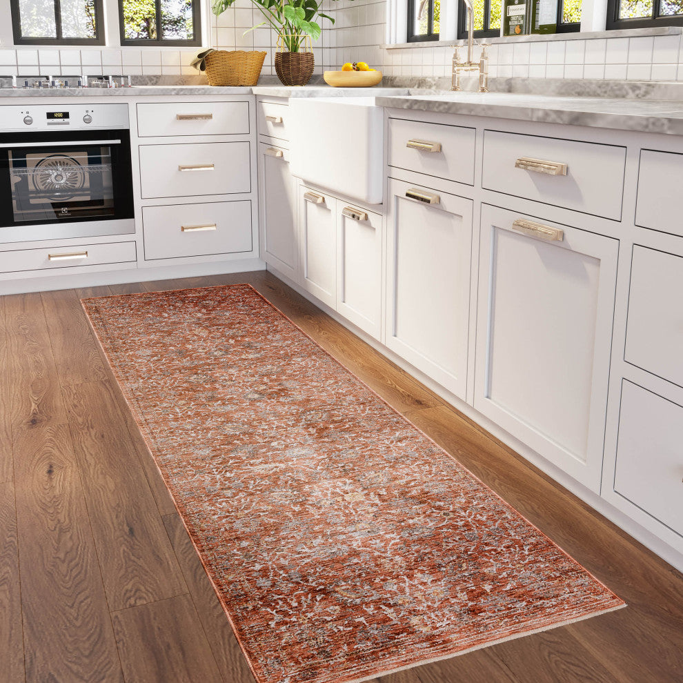 Vienna VI9 Paprika 2'3" x 7'10" Runner Rug