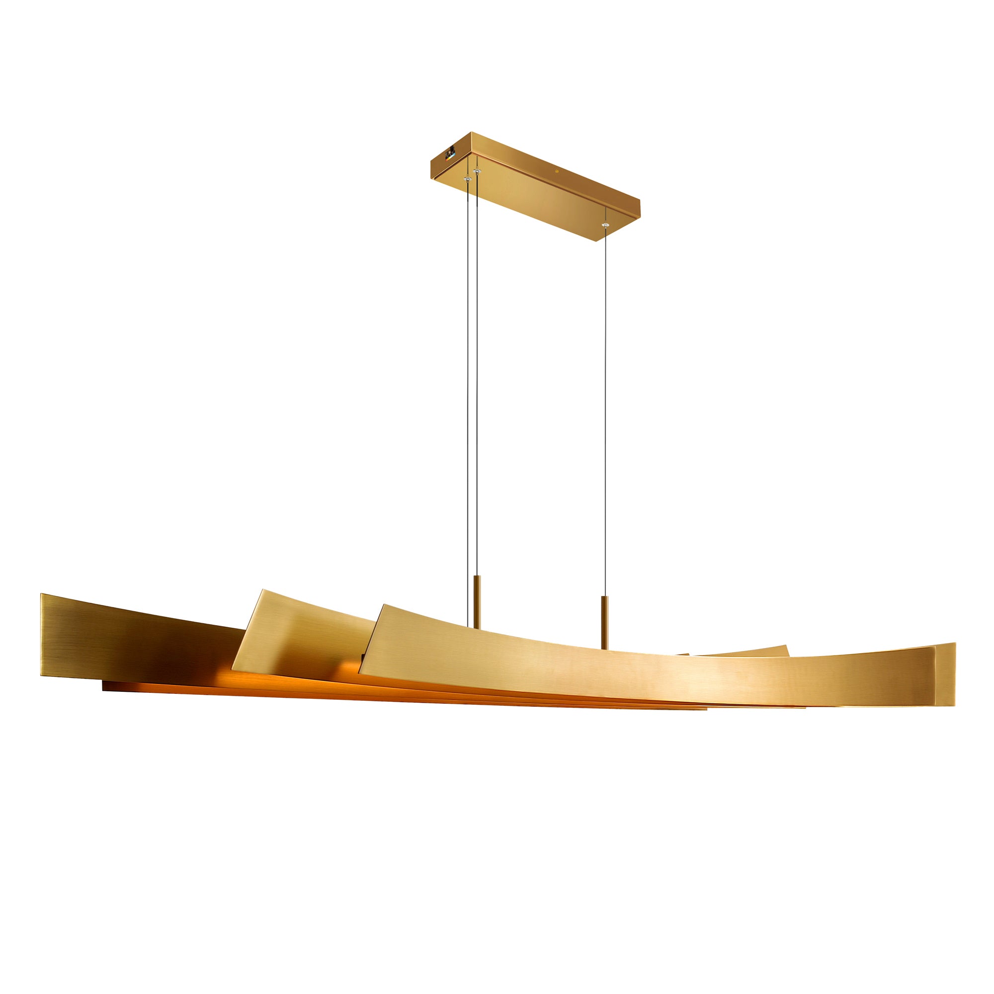 Candora Integrated LED Chandelier, Brass, 72 Inches