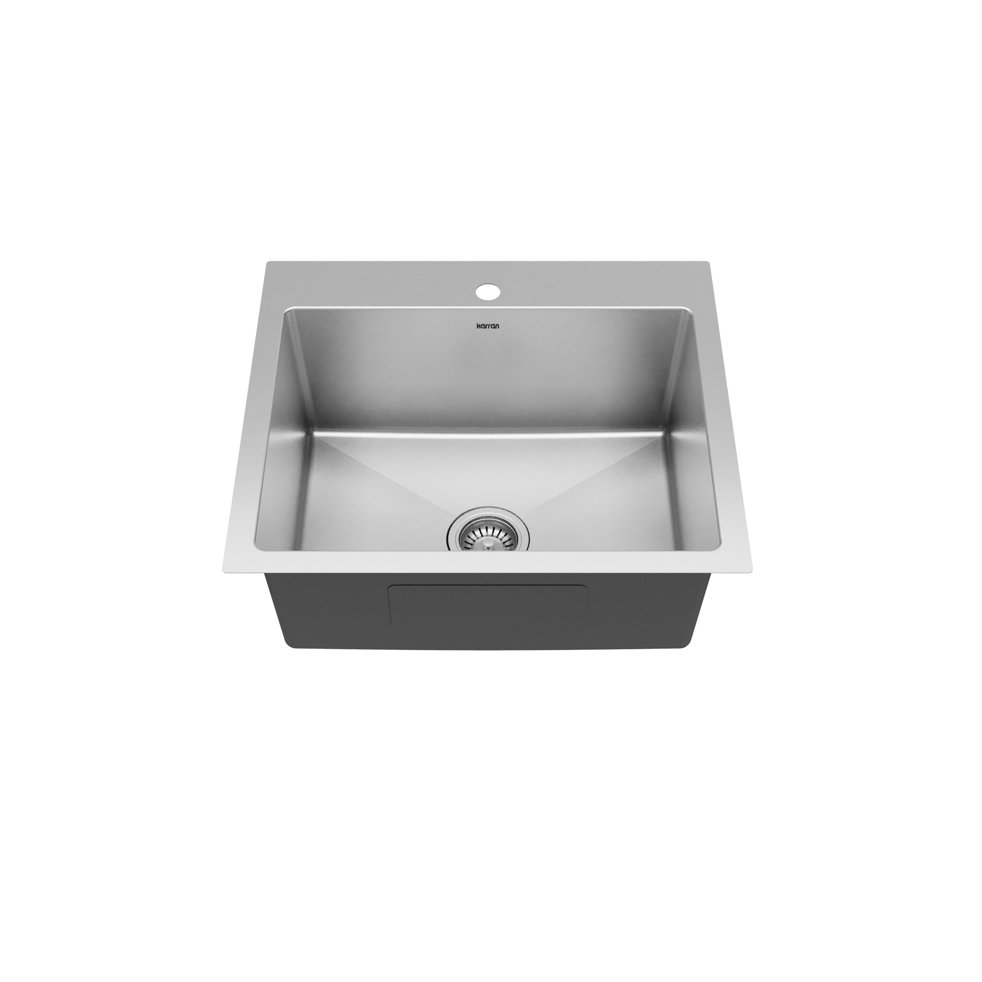 Karran Top Mount Stainless Steel 25" 16-Gauge Drop-In Single Bowl Sink Kit