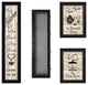 "Kitchen Collection V" 4-Piece Vignette with 7-Peg Mug Rack, Black Frame