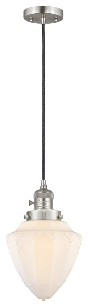 Innovations 201CSW-SN-G661-7-LED 1 Light Pendant, Switch, Brushed Satin Nickel