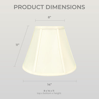 Royal Designs Deep Empire Bell Lamp Shade, Eggshell, 8x14x11, Single