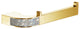 Cecilia Luxury Gold toilet paper holder with clear Swarovski crystals