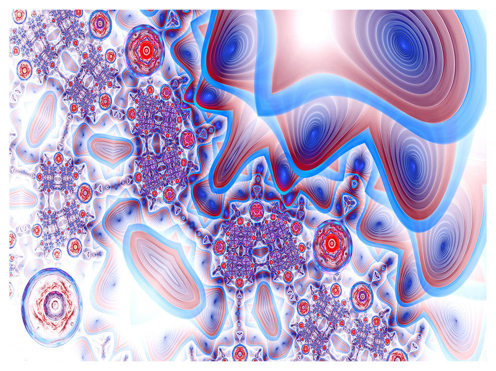 Beautiful Extraterrestrial Life Cells, Floral Canvas Art Print, 40"x30"