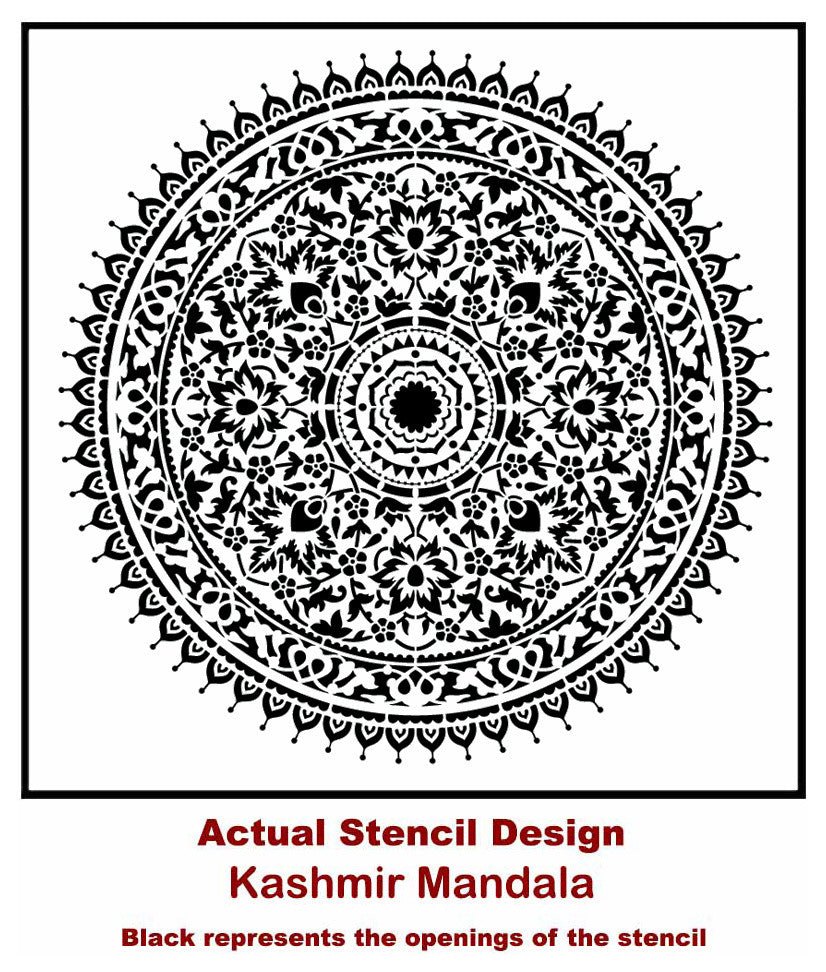 Mandala Stencil Kashmir, Trendy, Easy Wall Stencils For DIY Home Decor, 24"