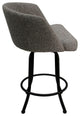 Swivel Counter Metal Pub Set - Joey Stools 26" or 30", Mojave Grey - Black, 26", Crackle