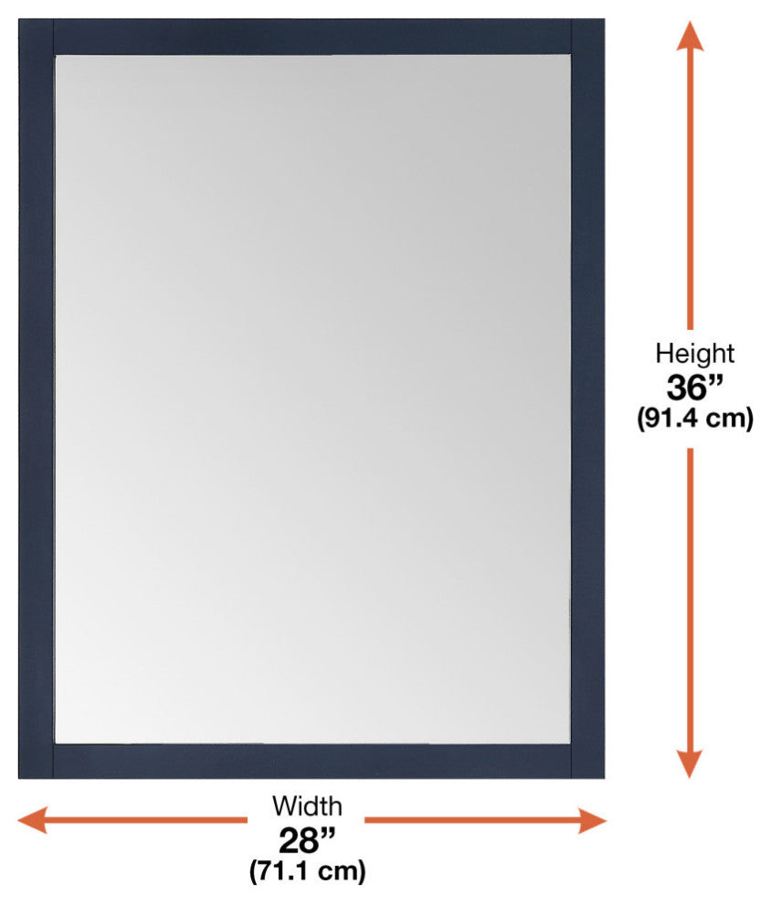 OVE Decors Tahoe 28"x36" Mirror, Midnight Blue