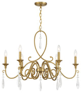 Fairchild 6-Light Chandelier, Warm Brass
