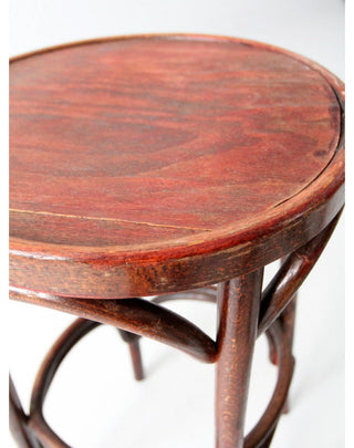 Consigned, Vintage Bentwood Stools Pair