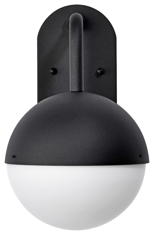 Atmosphere 6W LED Medium Wall Lantern, Matte Black/White Opal