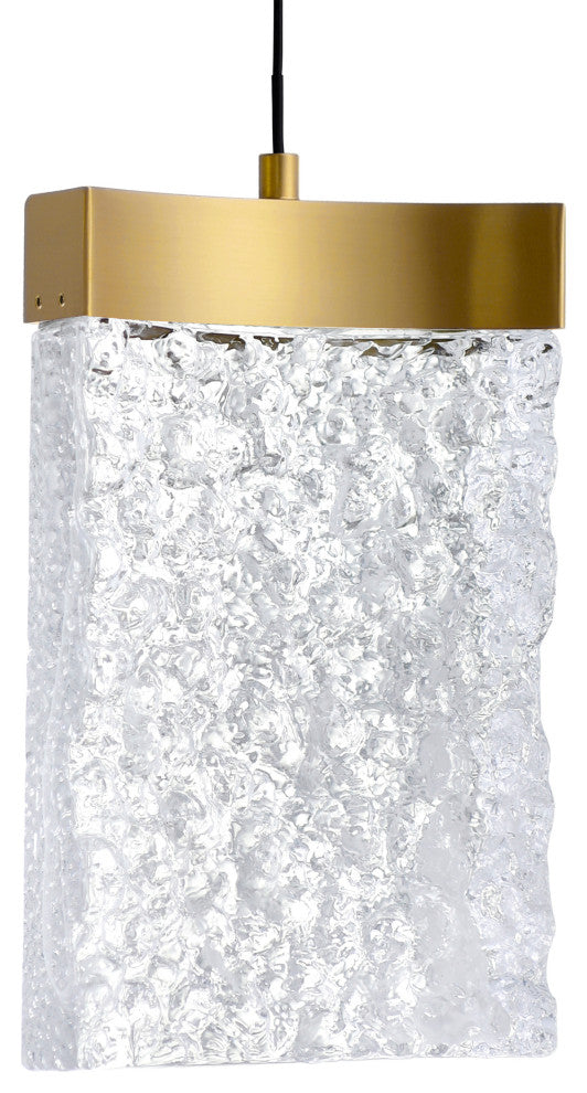 Lava Integrated LED Chandelier, Brass, 24"