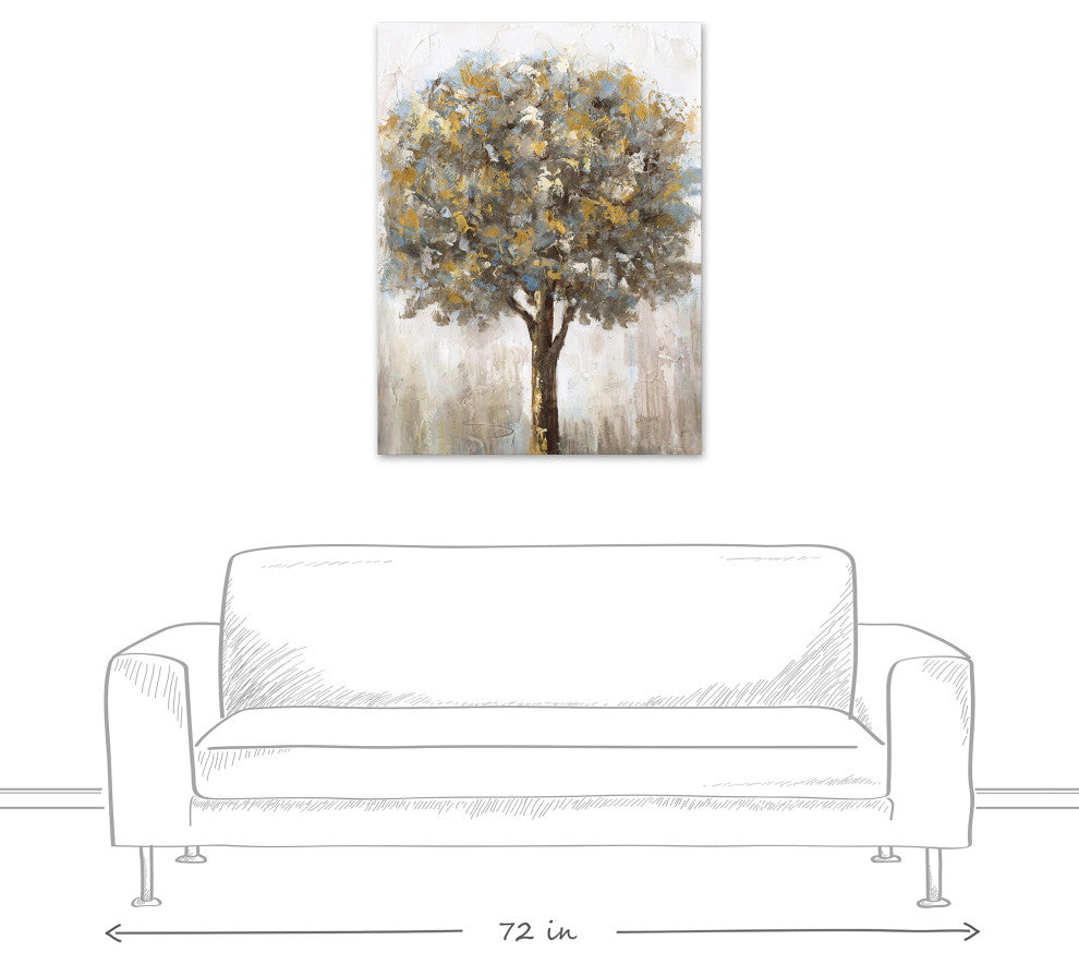Neutral Painted Tree 30x40 Canvas Wall Art