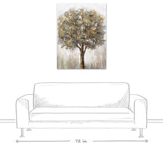 Neutral Painted Tree 30x40 Canvas Wall Art