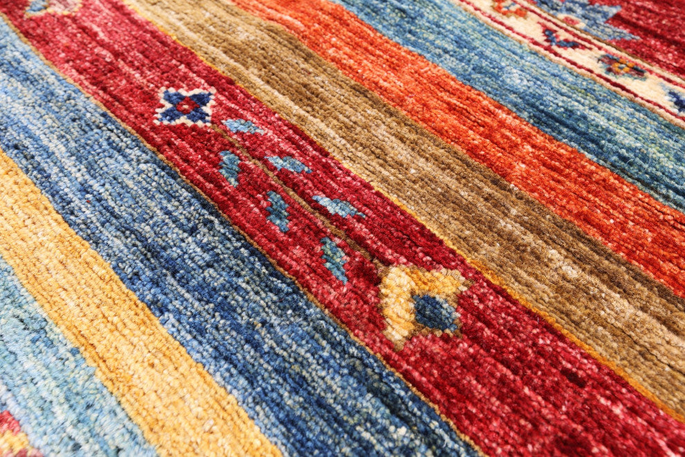 3' 2" X 4' 11" Super Kazak Khorjin Hand Knotted Rug Q10988