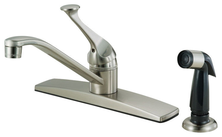 Crystal Cove 12-3099 Satin Nickel Kitchen Faucet With Sprayer