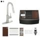 36 inch Stainless Steel Single Bowl Farmhouse Apron Workstation Kitchen Sink, Brushed Nickel