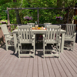 Lehigh 7-Piece Rectangle Counter-Height Dining Set, Whitewash