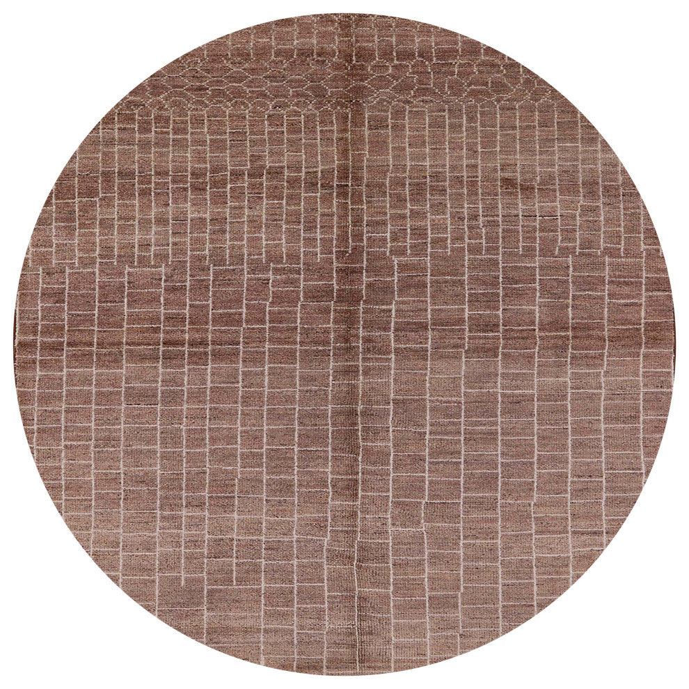 Ahgly Company Indoor Round Mid-Century Modern Area Rugs, 4' Round