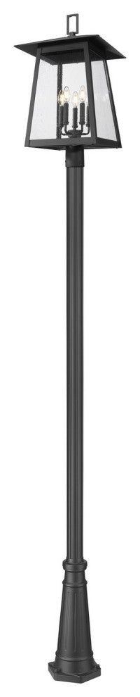 Rainer Five Light Outdoor Post Mount in Black