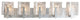 Arc 5-Light Bath Sconce, Sterling Finish, White Swirl Glass