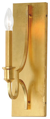 Gold Leaf One Light Wall Sconce from the Normandy Collection