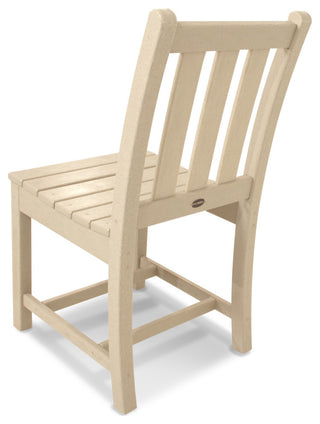 Polywood Traditional Garden Dining Side Chair, Sand
