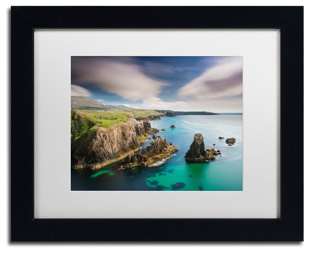 Michael Blanchette Photography 'Cliffs of Mangersta' Matted Framed Art, 14x11