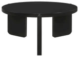 Cordova Round Solid Wood Coffee Table Black