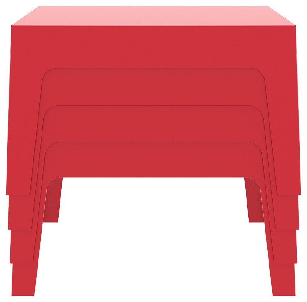 Compamia Box Outdoor Coffee Table, Red