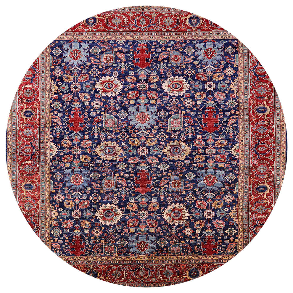 Ahgly Company Indoor Round Mid-Century Modern Area Rugs, 7' Round