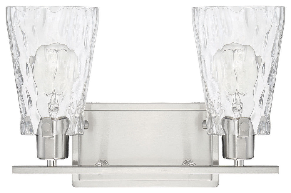 Vaughan Satin Nickel, 2-Light Bath