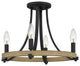 Quoizel CMS1716GK 4-Light Semi-Flush Mount, Colombes