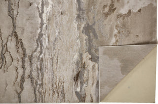 Weave & Wander Tripoli Modern Marble Rug, Beige/Gold, 1'8"x2'10"