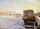 Alfred Sisley The Moret Bridge and Mills under Snow Gallery Wrapped Canvas Print