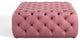 Tufted Accent Chair Ottoman, Square, Velvet, Pink, Modern, Lounge Hospitality