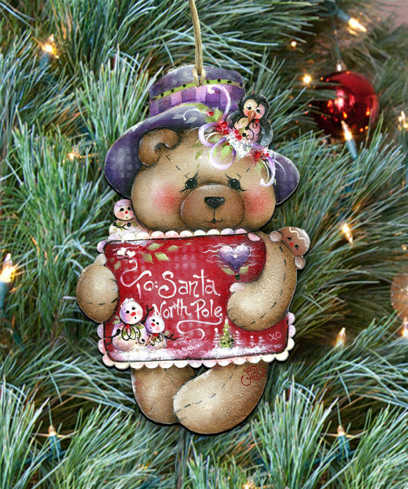To Santa With Love Wooden Ornament