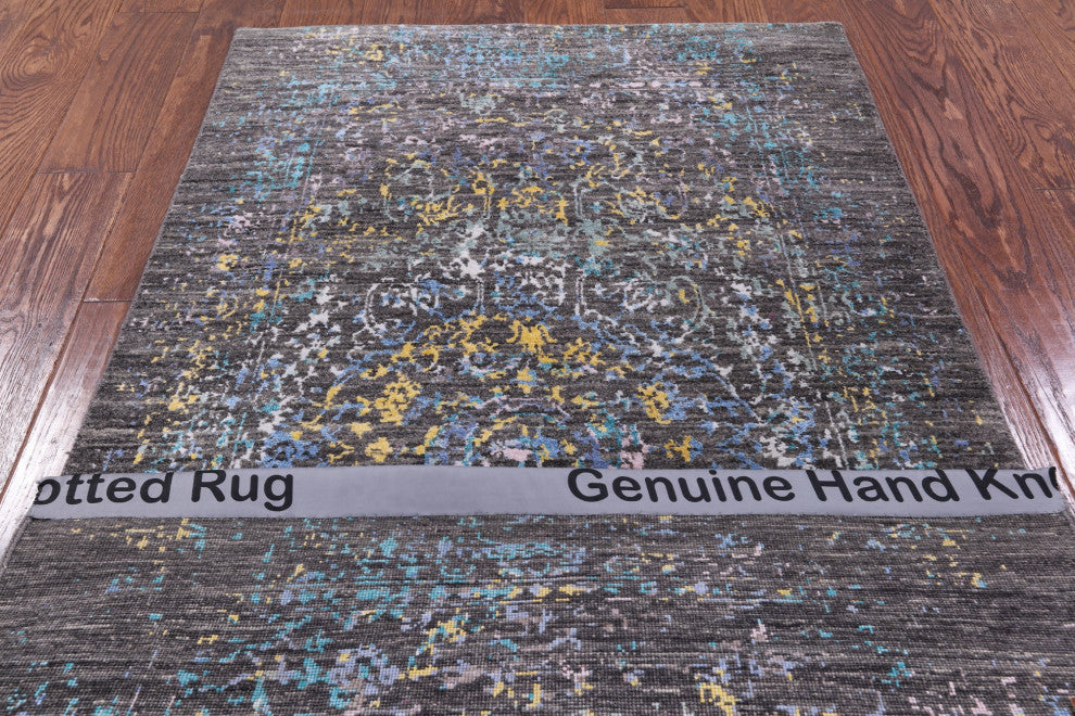 Persian Wool and Silk Hand Knotted Rug 3' 0" X 5' 4" Q6318