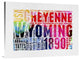 "Wyoming Watercolor Word Cloud" Fine Art Print