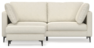 Ava 76-inch Sofa and Ottoman Set in Tightly Woven Performance Fabric