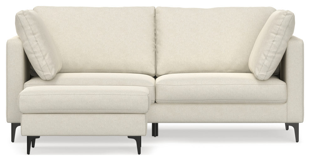 Ava 76-inch Sofa and Ottoman Set in Tightly Woven Performance Fabric