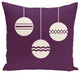 Geo-Bulbs, Decorative Holiday Print Pillow, Purple, 18"x18"