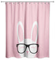 Happy Bunny with Glasses 71x74 Shower Curtain