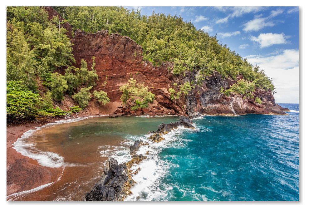 Pierre Leclerc 'Red Sand Beach Maui' Canvas Art, 47x30