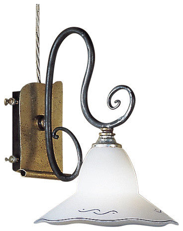 Country Line 1810 Wall Sconce, Graphite And Silver, White Scavo