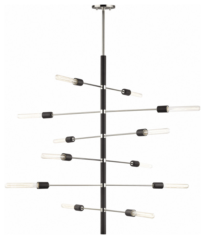 Mitzi Astrid 12 Light Chandelier H178812-PN/BK