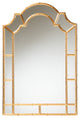 Bedivere Modern Glam and Luxe Antique Goldleaf Metal Accent Wall Mirror