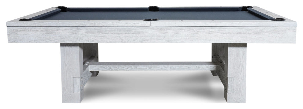 Rocky 8' Slate Pool Table, White Wash