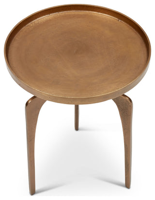 Elements Vinya End Table, Antique Brass